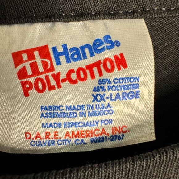 Vintage DARE D.A.R.E Neon Rainbow Single Stitch Black T-Shirt XXL - Picture 8 of 8